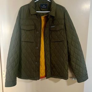 Scotch and soda green quilted men's jacket